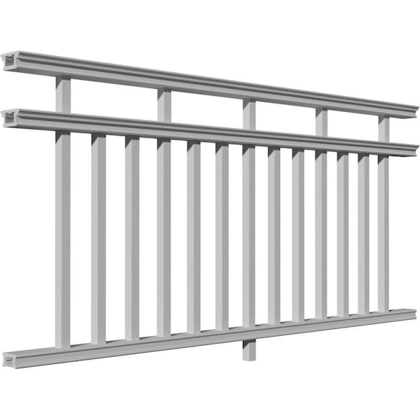 Ekena Millwork 36"H x 72"L Providence Three Line Level Rail Kit w/Reinforcements, 13 Balusters & Hardware ECLKT36X072 - main